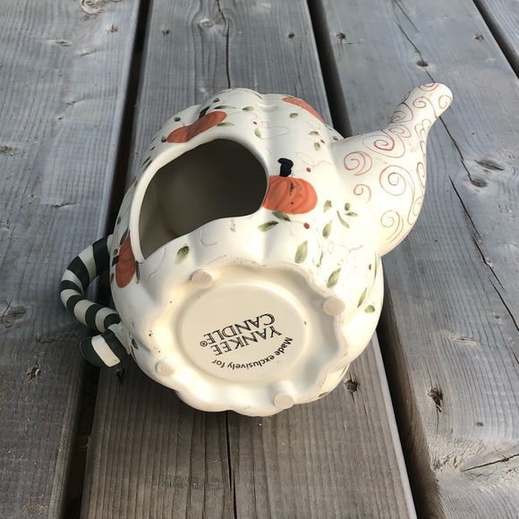 Yankee Candle Pumpkin Themed Tart Burner Teapot - Picture 6 of 11